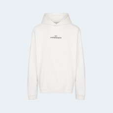 메종 마르지엘라 업사이드 다운 자수 로고 후드